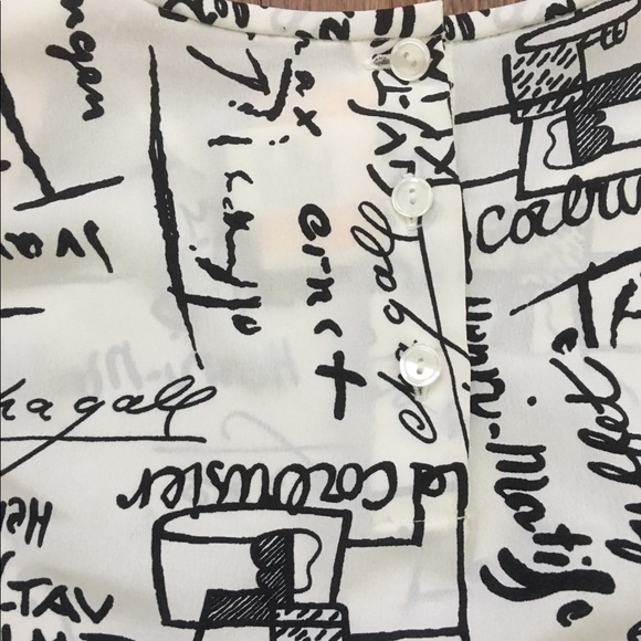 Pendleton Tops - Pendleton short sleeve blouse, black and white